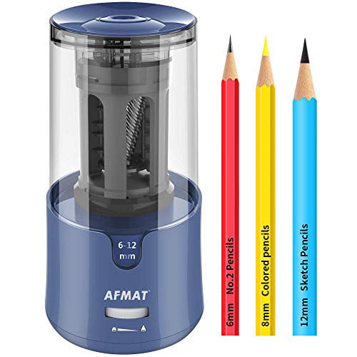 Plastic Portable Auto Dual Hole Heavy Duty Electric Pencil Sharpener for 6-12mm 